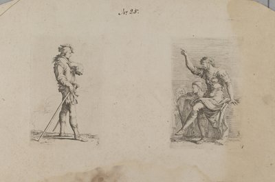 (Série de figurines) Homme avec le bras au niveau de la poitrine - Salvator Rosa