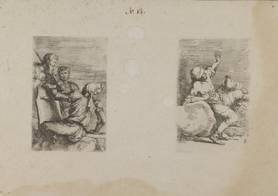 (Série de figurines) Trois soldats - Salvator Rosa
