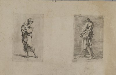 (Série de figurines) Femme tenant son bébé - Salvator Rosa