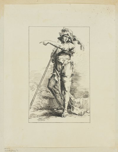 Figure avec bâton pointant - Salvator Rosa