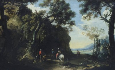 Paysage avec des voyageurs demandant leur chemin, vers 1641 - Salvator Rosa