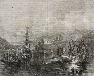 Vallée de Buyukdere et aqueduc de Baghtche-keui, Turquie, lithographie de Salvatore Puglia de Poliorama Pittoresco, n 40, 11 mai - Salvatore Puglia