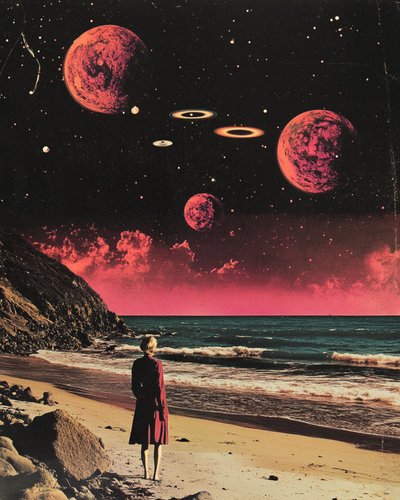 Rencontre cosmique sur la plage - Samantha Hearn