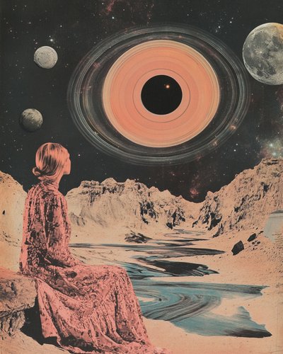 Une femme contemplant le cosmos - Samantha Hearn