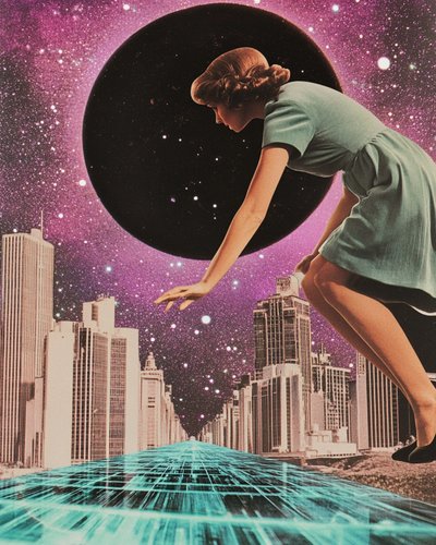 Une femme en route vers la Cité cosmique - Samantha Hearn