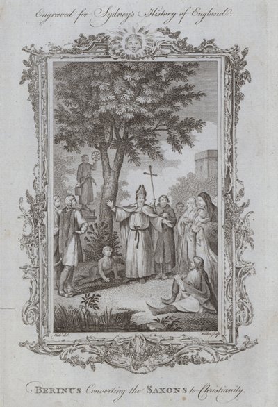 Berinus convertissant les Saxons au christianisme - Samuel (after) Wale