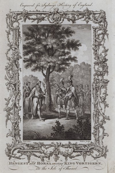 Hengest et Horsa rencontrant le roi Vortigern, dans l