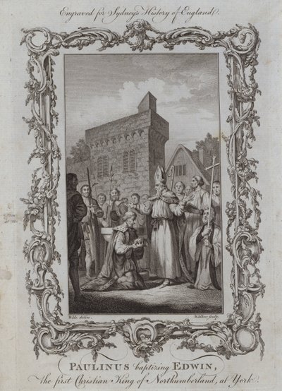 Paulinus baptisant Edwin, le premier roi chrétien de Northumbrie, à York - Samuel (after) Wale