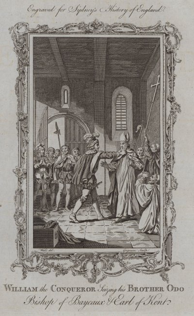 Guillaume le Conquérant saisissant son frère Odon, évêque de Bayeux et comte de Kent - Samuel (after) Wale