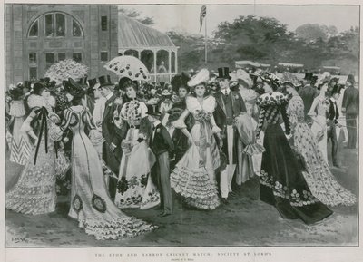 Le match de cricket Eton et Harrow : la société à Lord