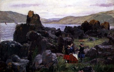 Mlle Beath avec Nelly et Tom, vers 1863 - Samuel Bough