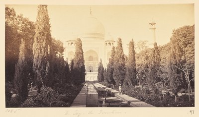 Agra ; le Taj, depuis la fontaine - Samuel Bourne
