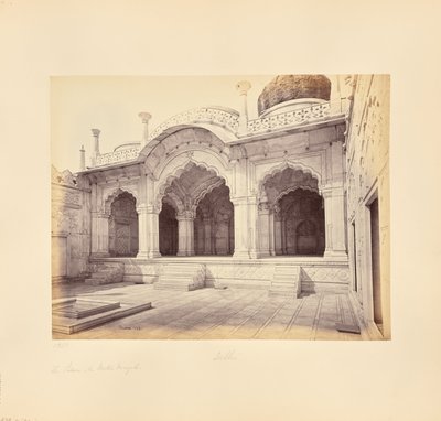 Delhi ; le palais, la Moti Masjid (mosquée de la Perle) - Samuel Bourne