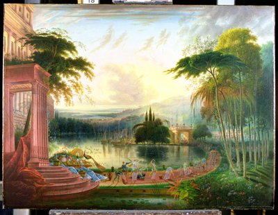 Un paysage romantique avec l