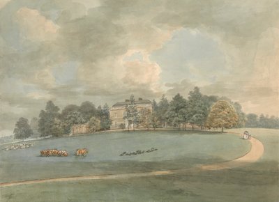 Maison de campagne avec des personnages sur l