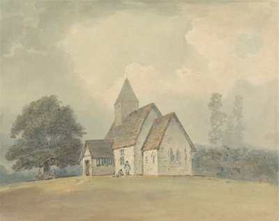 Église avec clocher en bois (une des trois versions) - Samuel Davis