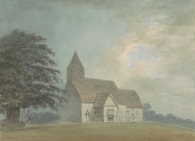 Église avec un clocher en bois - une des trois versions - Samuel Davis