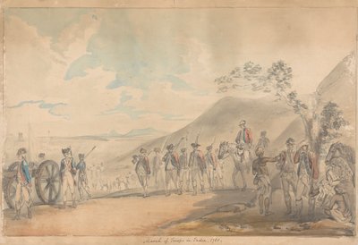 Marche des troupes en Inde - Samuel Davis