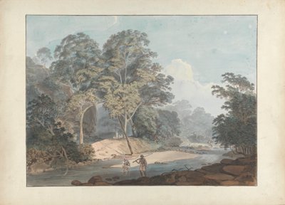Scène de rivière rocheuse avec des cipayes - Samuel Davis