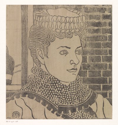 Femme avec bonnet de service - Samuel Jessurun de Mesquita (signed by artist)