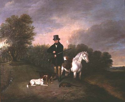 Chasseur avec des chiens et du gibier - Samuel John Egbert Jones