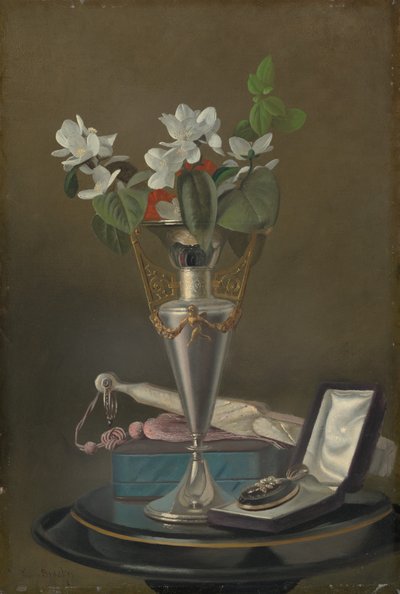 Nature Morte avec Éventail et Pendentif - Samuel Marsden Brookes