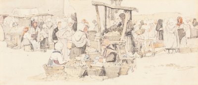 Un marché en plein air - Samuel Prout