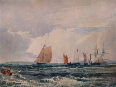 Au large de Plymouth, vers 1827 - Samuel Prout
