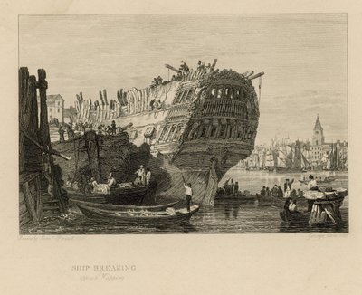 Démantèlement de navires en face de Wapping - Samuel Prout