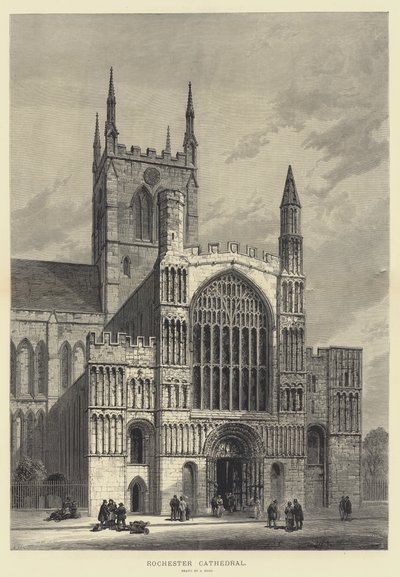 Cathédrale de Rochester (gravure) - Samuel Read