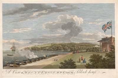 Vue du mont Edgcumbe depuis le Block House, pub. 1755 - Samuel Scott