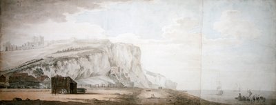 Château et falaises de Douvres depuis le rivage - Samuel Scott