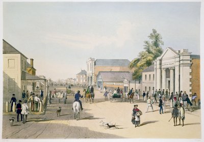 Rue Hindley depuis le coin de la rue King William, Adélaïde - Samuel Thomas Gill