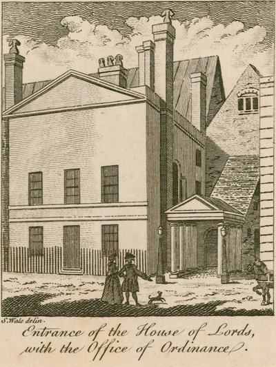 Entrée de la Chambre des Lords avec le Bureau de l