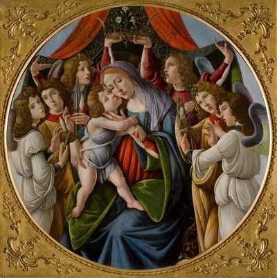 Madone et Enfant avec six anges, vers 1500 - Sandro Botticelli