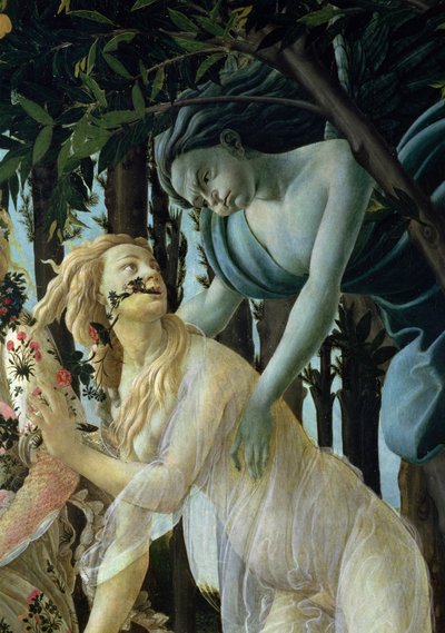 Primavera : détail de Zéphyr et Flora - Sandro Botticelli