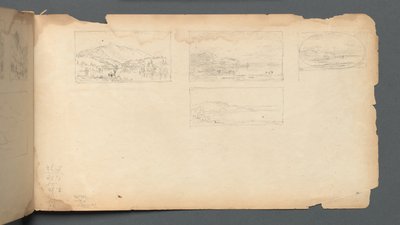Carnet de croquis, page 40 : Paysage du Maine - Sanford Robinson Gifford