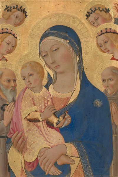 Madone et Enfant avec Saint Jérôme, Saint Bernardin et Anges, vers 1460-1470 - Sano di Pietro