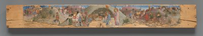 Die Anbetung der Heiligen Drei Könige mit knienden Mitgliedern der Bruderschaft - Sano di Pietro