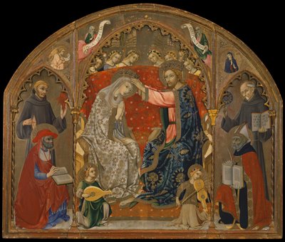 Couronnement de la Vierge avec des saints - Sano di also Ansano di Pietro di Mencio Pietro