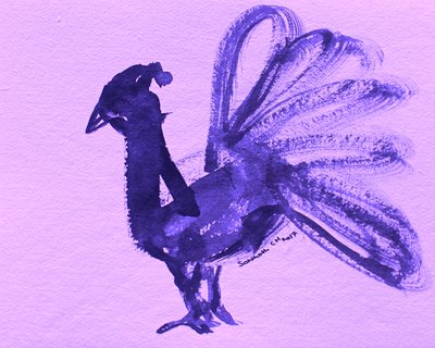 Paon violet majestueux - Santhosh ch
