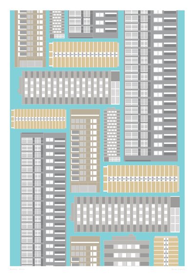 Modern Block, 2014 (impression graphique giclée) - Sarah Evans