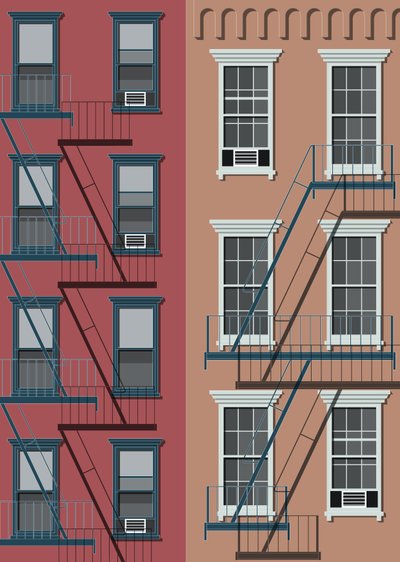 Maison de ville de New York, 2017 (numérique) - Sarah Evans