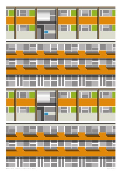 Parleys Estate, 2016 (impression graphique giclée) - Sarah Evans
