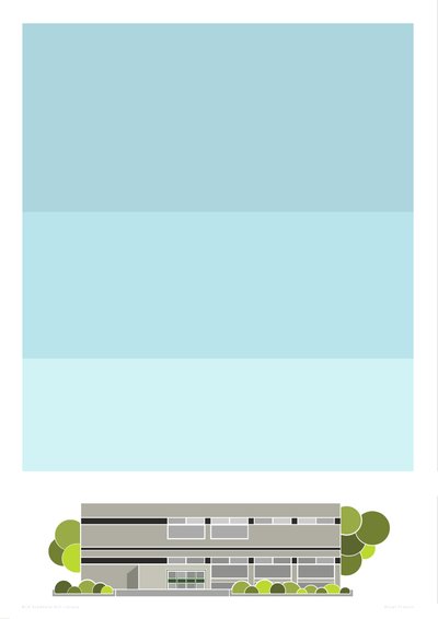 Bibliothèque de Stamford Hill, 2014 (impression graphique giclée) - Sarah Evans