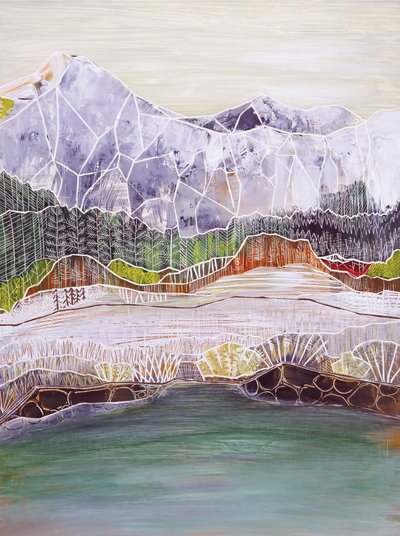 Lac de montagne géométrique - Sarah Fitzgerald