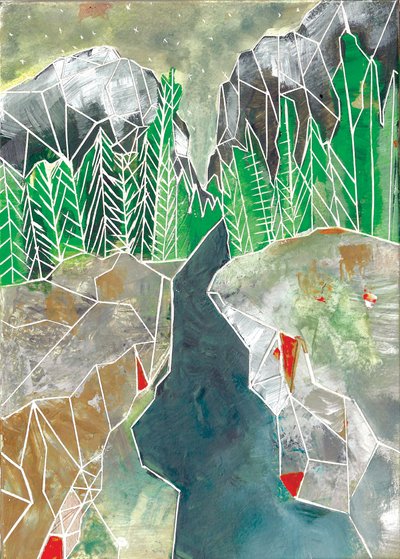 Rivière de montagne géométrique - Sarah Fitzgerald