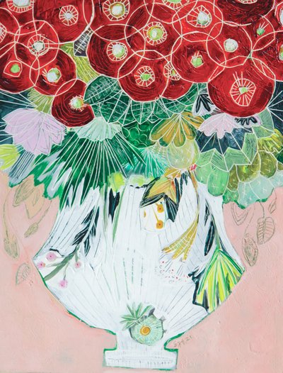Vase aux motifs floraux éclatants - Sarah Fitzgerald