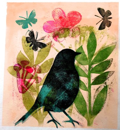 Oiseau et papillon - Sarah Thompson Engels