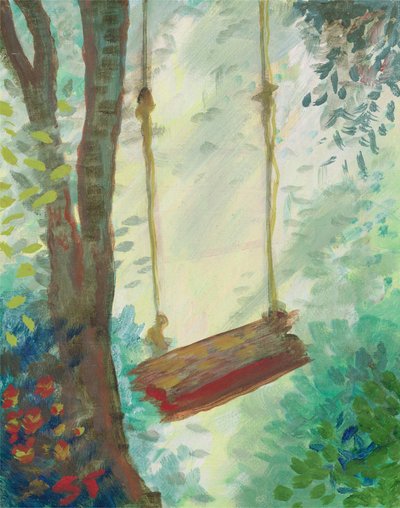Sa balançoire, vers 2021 (huile sur toile) - Sarah Tudor